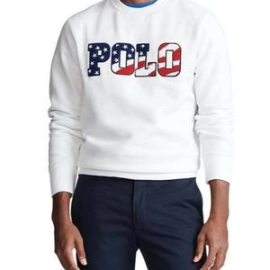 NWT Polo Ralph Lauren Americana White Crew Neck Sweater